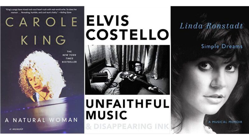 Book Covers for Carole King, Elvis Costello and Linda Ronstadt